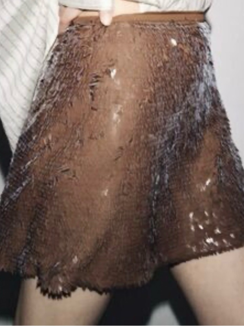Zara Brown Mini Skirt